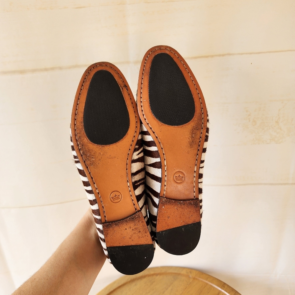 Peter Millar Zebra Print Calf Hair Loafers - Picture 6 of 12